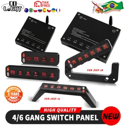 CO LIGHT 6 Gangs Switch Panel for Jeep Wrangler JK Left Side A-Pillar 6-Switch Pod Fits for Jeep Wrangler JL 12V off-road use