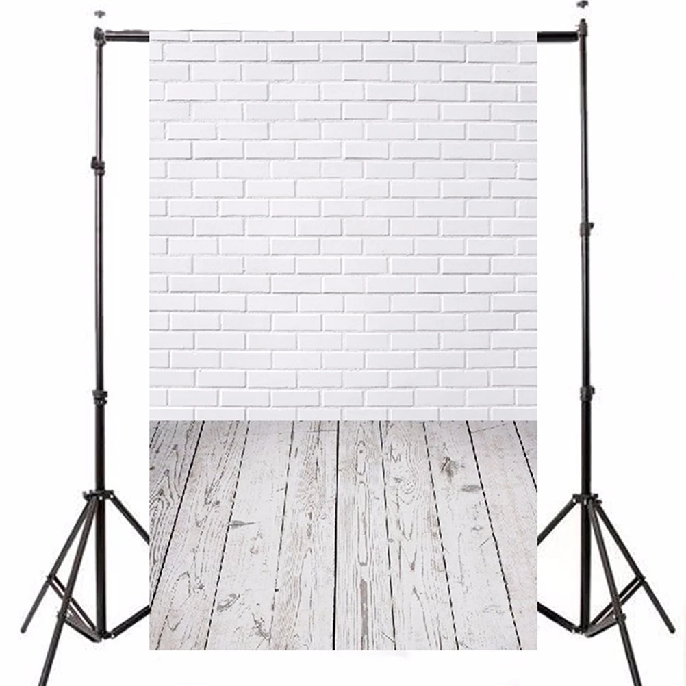 

White Brick Wall Pattern Photography Backdrop Cloth Modern Decor Scene Background Prop For Studio Party Makeup Video Production