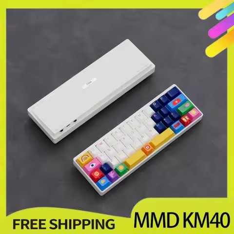 Mmd Km40 Mechanical Keyboard Three-Mode Wireless 2.4g Cnc Aluminum Lump Designer Game O-Ring Keyboard Pc Accessories Gifts
