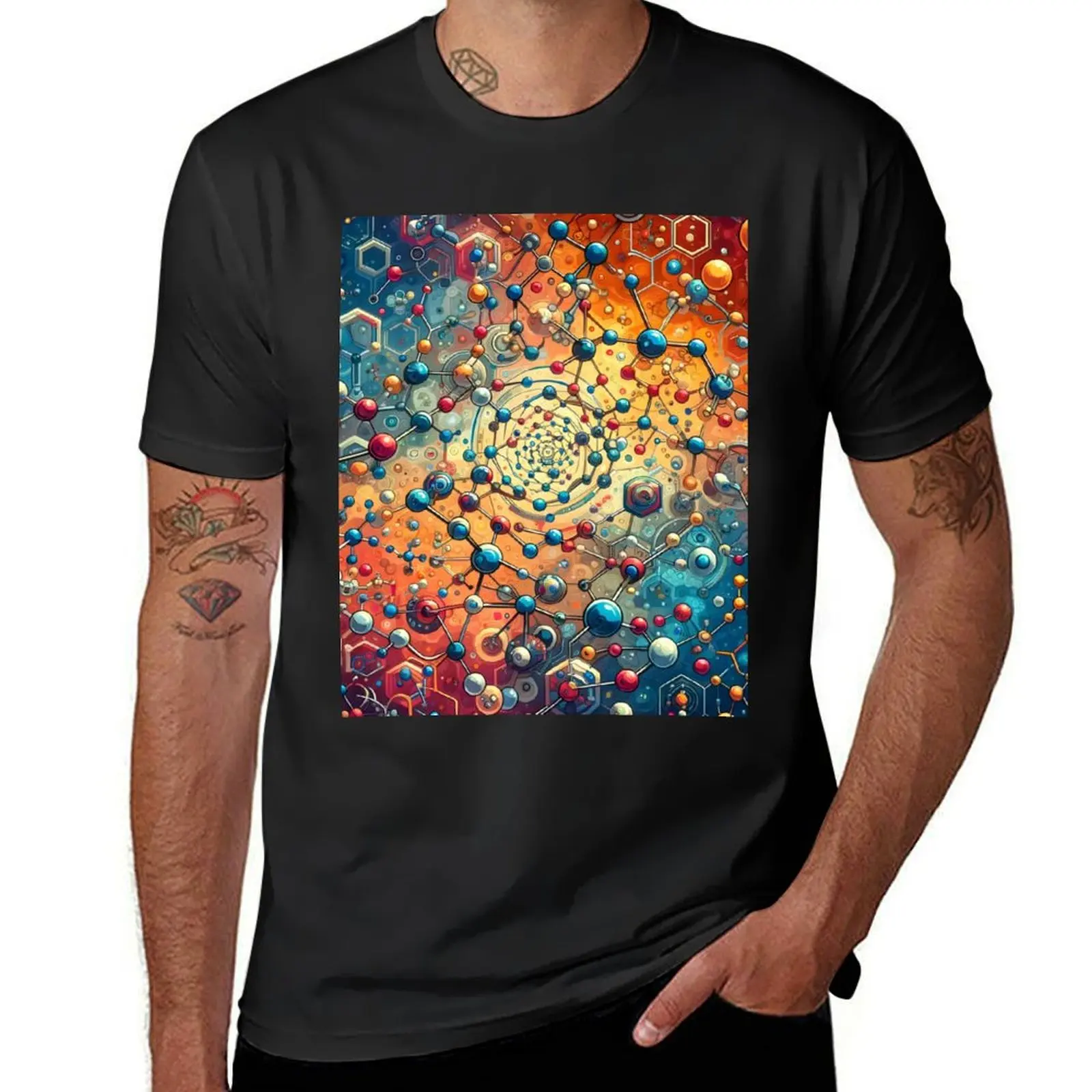 

Artistic Biochemistry Molecule Design - Abstract Organic Chemistry Artwork T-Shirt football t shirt cheap stuff mens fashion