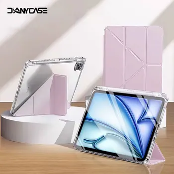 Étui transparent en acrylique avec support en Y, coque pour iPad Pro 2024, Air figuré 13/11, M2, 10e, Isabel Pro 11/13, 11, Air 4, inspectés, Mini 6, 12.9