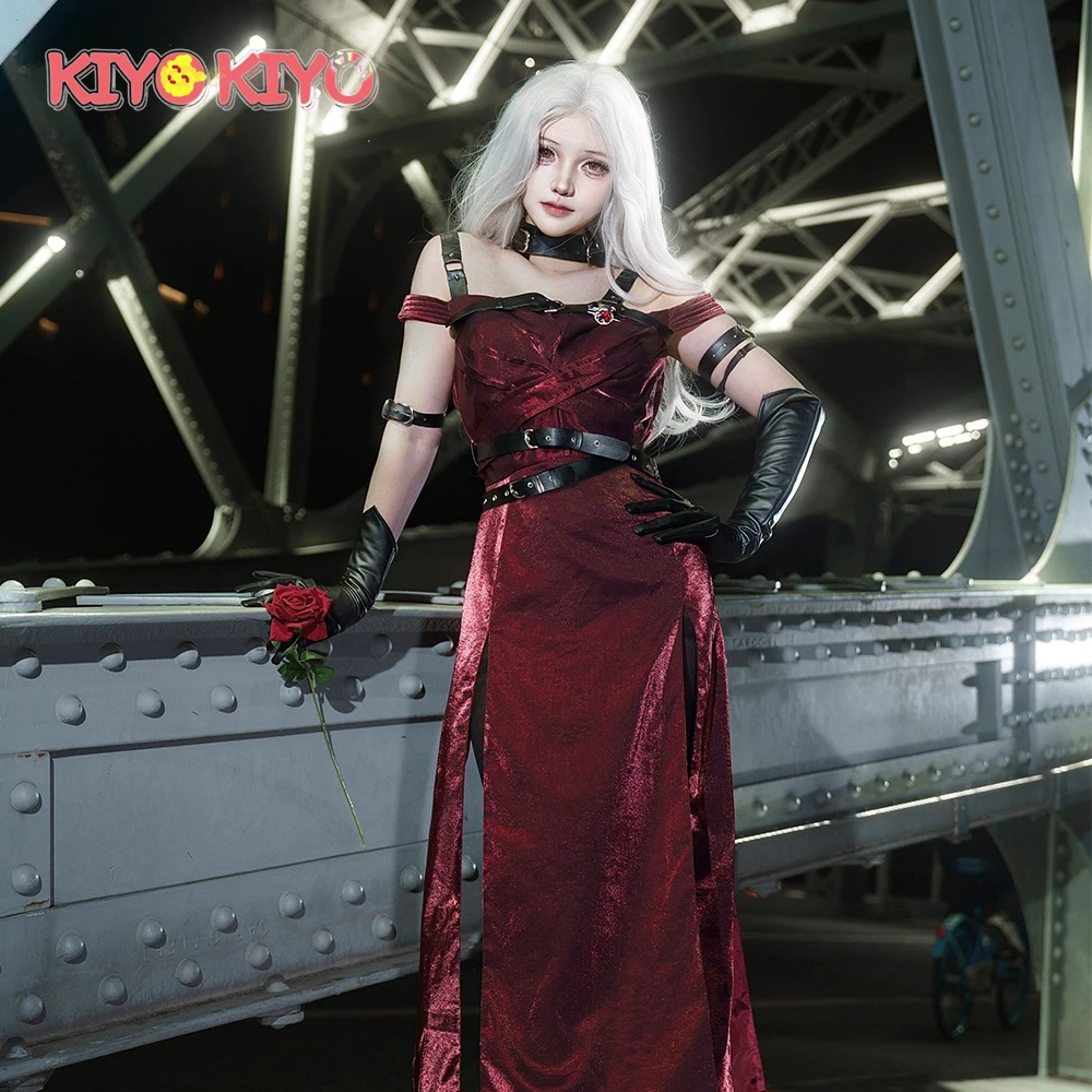 KIYO KIYO Anime Love and Deepspace Sylus Cosplay Costume Sylus Sexy Red Dress Female Halloween Costume