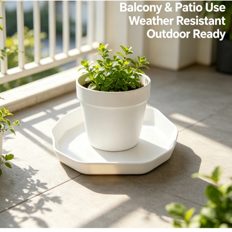 Flower Pot Tray Plastic Saucer Thickened Base Pad Water Catcher Pan Bottom  Succulent Planter Base Leak-Proof Garden Gear