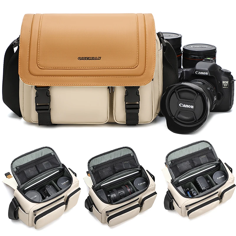 

Fashion Crossbody Camera Bag Women Men One Shoulder Mirrorless Camera Bag Outdoor Digital SLR Camera Carrying Bag