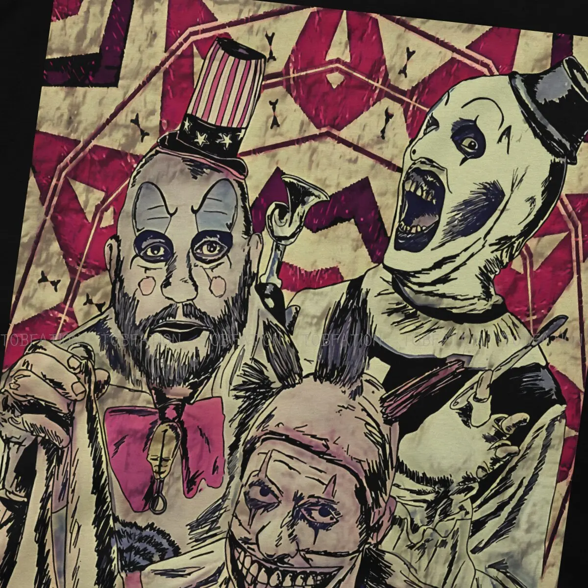 Musica retrò i clown regali fan della musica maglietta per gli uomini Terrifier film Horror abbigliamento maglietta morbida stampata regalo creativo