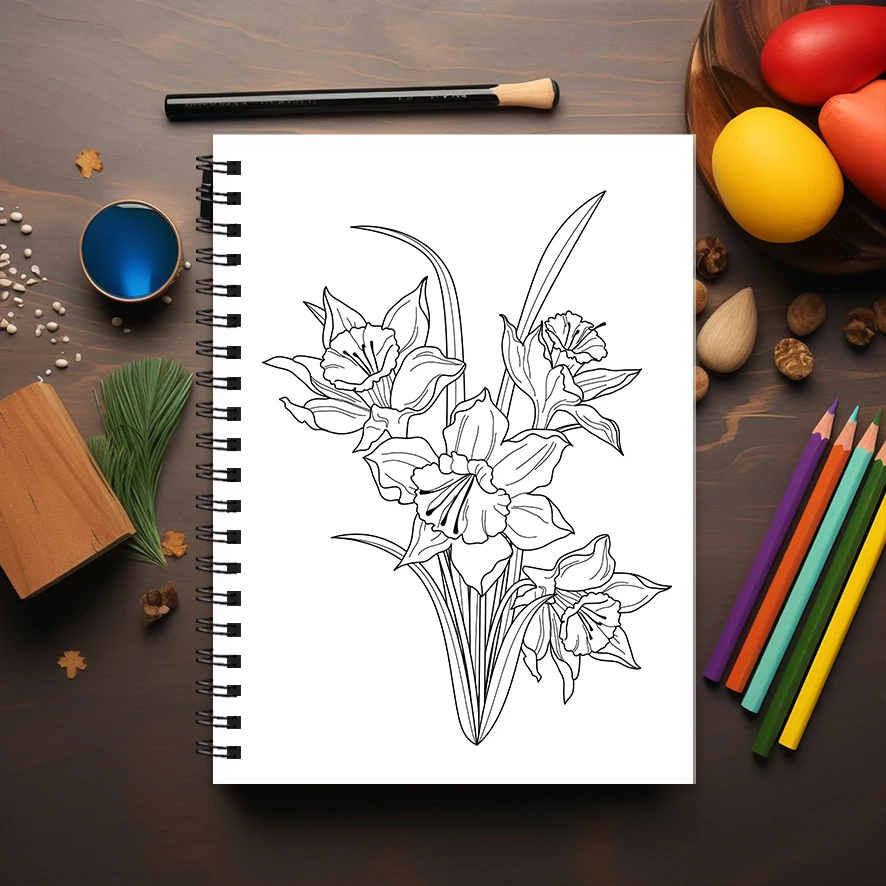 Adult Coloring Book - 8.3x 11.2 Inch 22 Page Coloring Book - Helps Reduce Stress and Ease Emotions