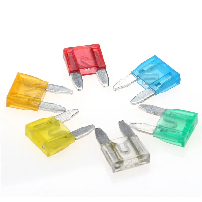 60PCS/set  5A/10A/15A/20A/25/30A Standard Small Car Fuses Set Mixed Mini Blade Fuse For Auto Truck Automotive Boat Accessories