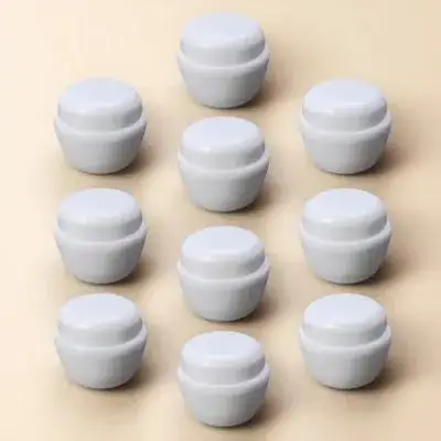 Frascos de PP, contenedores compactos y ligeros para cremas caseras, lociones, mantequillas, contenedor de cremas de almacenamiento de viaje, 10 Uds.