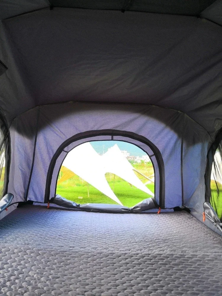 Factory Hot Selling Outdoor Car-Mounted PVC Outer Cover Roof Top Tent Four-Season Ultra-Light Quick Opening Large Space Self-Dri