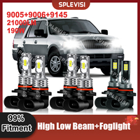 LED Headlight 9005/HB3 9006/HB4 High Low Beam 9145/H10 Foglamp CSP Chips Compatible For Ford Expedition 2003 2004 2005 2006