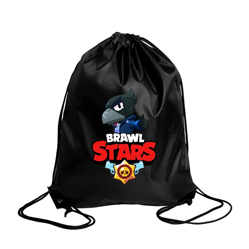 Anime Cartoon Drawstring Bag Game Figure Portable Waterproof Clothes Organiser Leon Poco Crow Casual Large Capacity Backpack