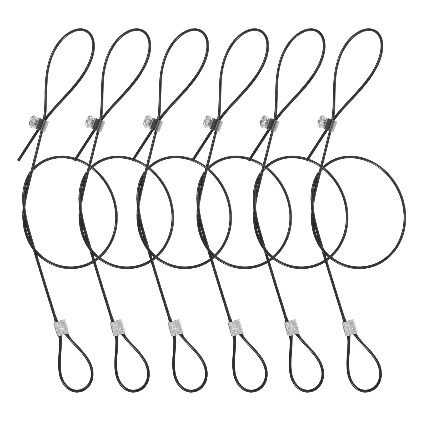 

6Pcs Gate Latch Cable Pull Black Safety Rope for Fence Gate Lock Door Pendant Light Latch Lock Cord Hanging Ceiling Lights Cable