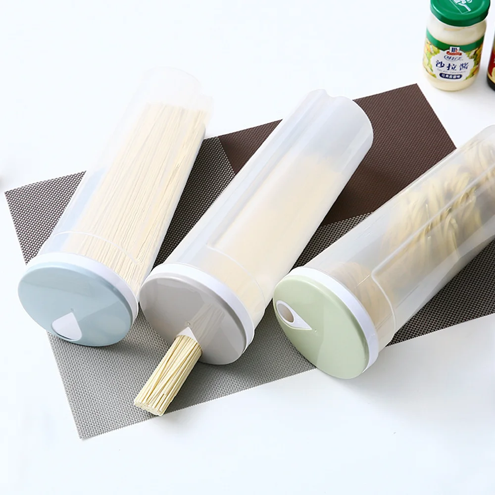 パスタポーションコントロールコンテナ食品グレードのプラスチック保存キャニスター気密麺オーガナイザーキッチンパントリー分割缶