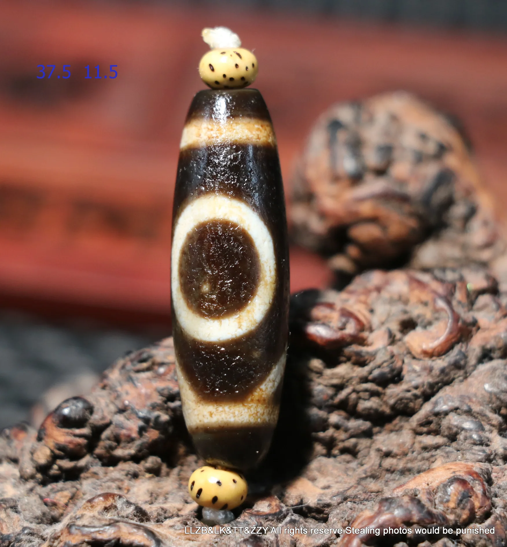 Treasure Magic Power Magic Tibetan Oily Old Agate 1 Eye Peak Top Success dZi Bead Amulet 4A+ Timestown Gem Jewelry Accessory