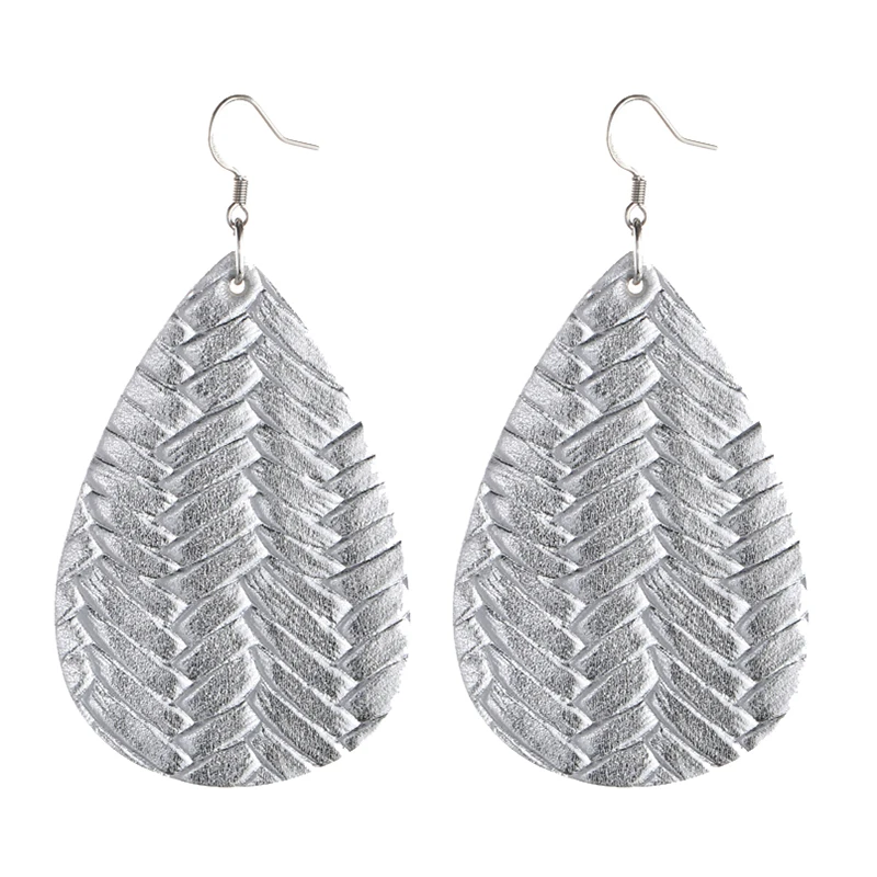 Fashion Teardrop Soft Faux Leather Earrings For Women Lightweight Drop Earings Jewelry Antique Dangle Earrings Gifts Wholesale