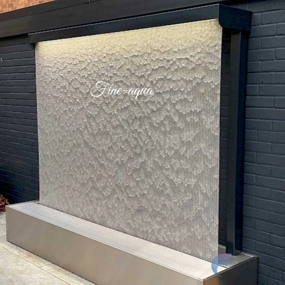 

Customization.Outdoor Fountain Waterfall Mesh Steel Indoor Home Decor Fountain Water Curtain Wall Screen & Room Divider