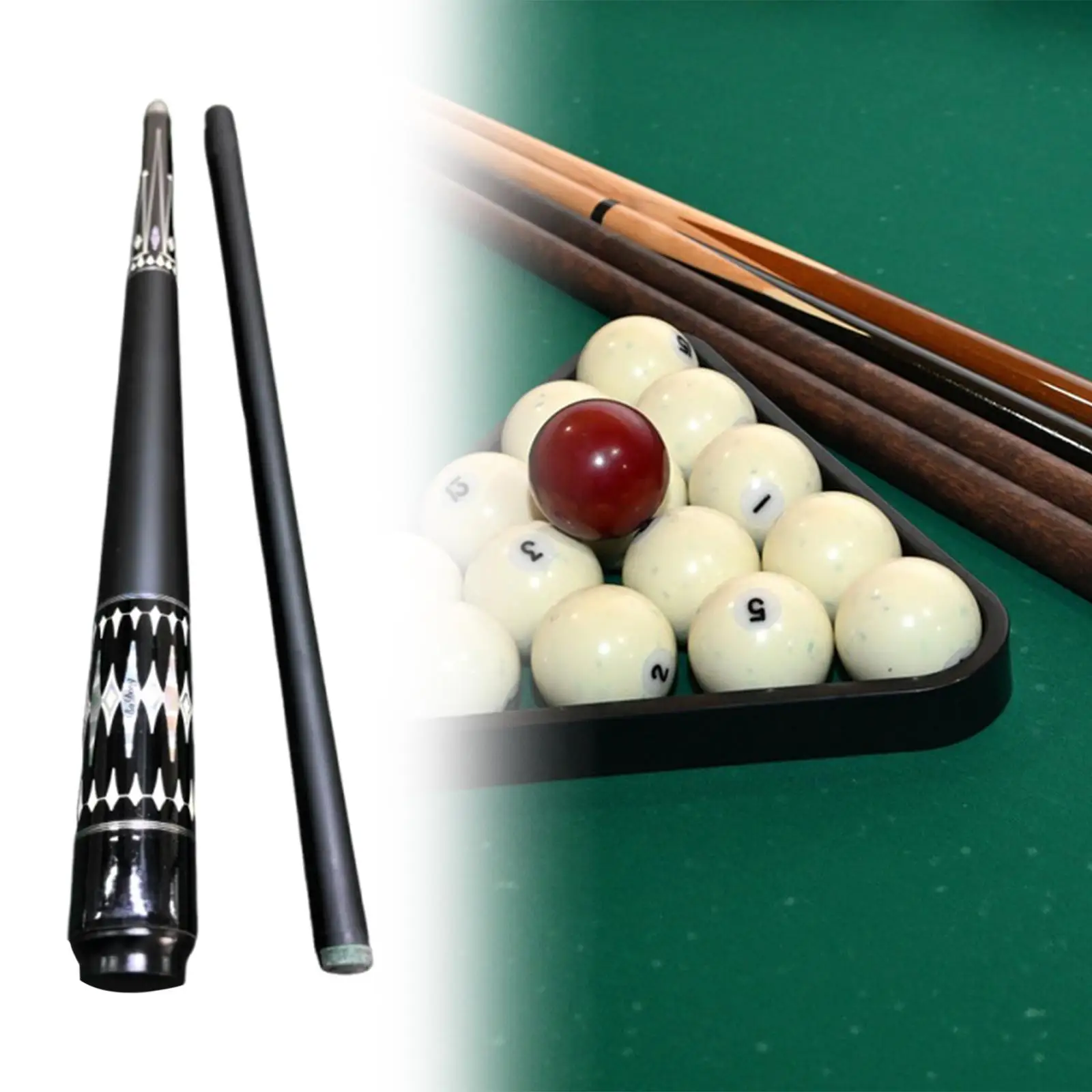 

1/2 Split Pool Cue Stick Rod Versatile for Father Gift Lightweight Removable