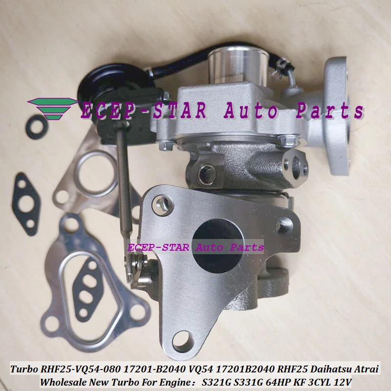 RHF25 Turbo VQ54 17201-B2040 RHF25-VQ54-080 17201B2040 17201 B2040 Turbocharger For Daihatsu Atrai S321G S331G 64HP KF 3CYL 12V