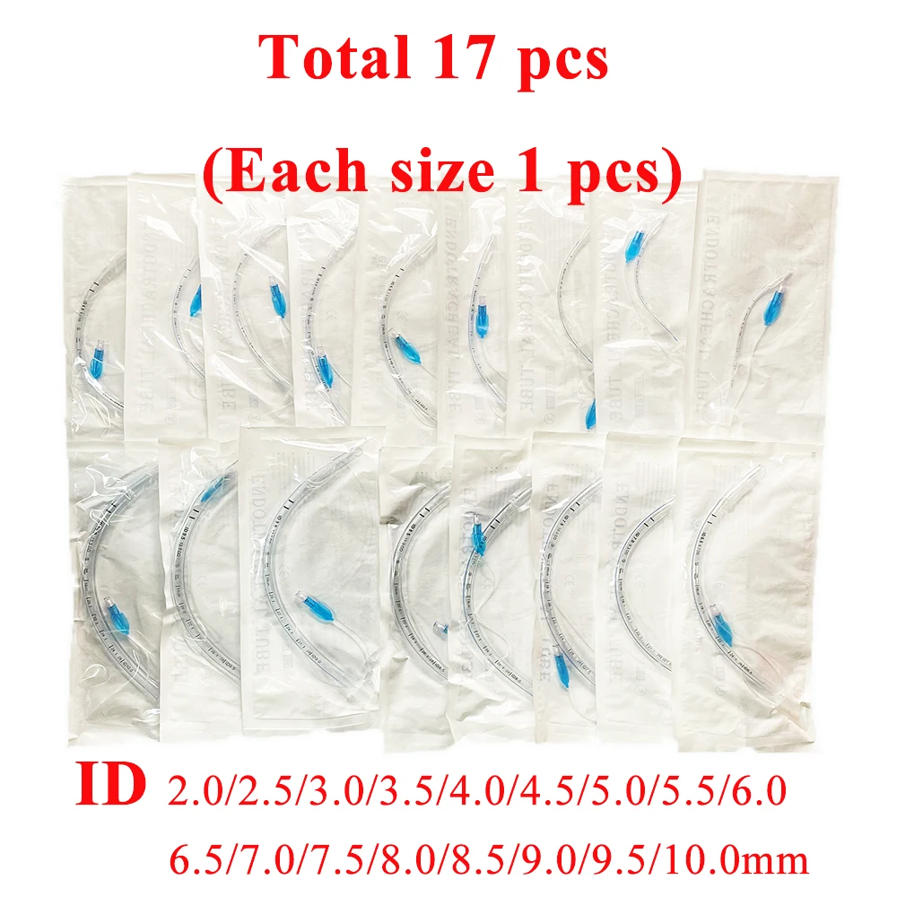 Pet Cat Dog Rabbit Use Endotracheal Tube With Cuff Tracheal Cannula Medyczna Jednorazowa Nauka ET Tubes Clinical Emergency Tools