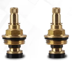 Brass Faucet Tap Valve Spool Faucet Cartridge Hot And Cold Water Spool G1/2 20 Tooth Cartridge Valves Bathroom Accessories
