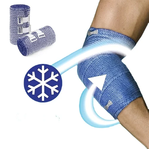 Vendaje refrescante de hielo, envoltura elástica de paquete de hielo, envoltura autoadhesiva para aliviar el dolor, cepas, hematomas, primeros auxilios, terapia de frío instantánea, 1 ud.