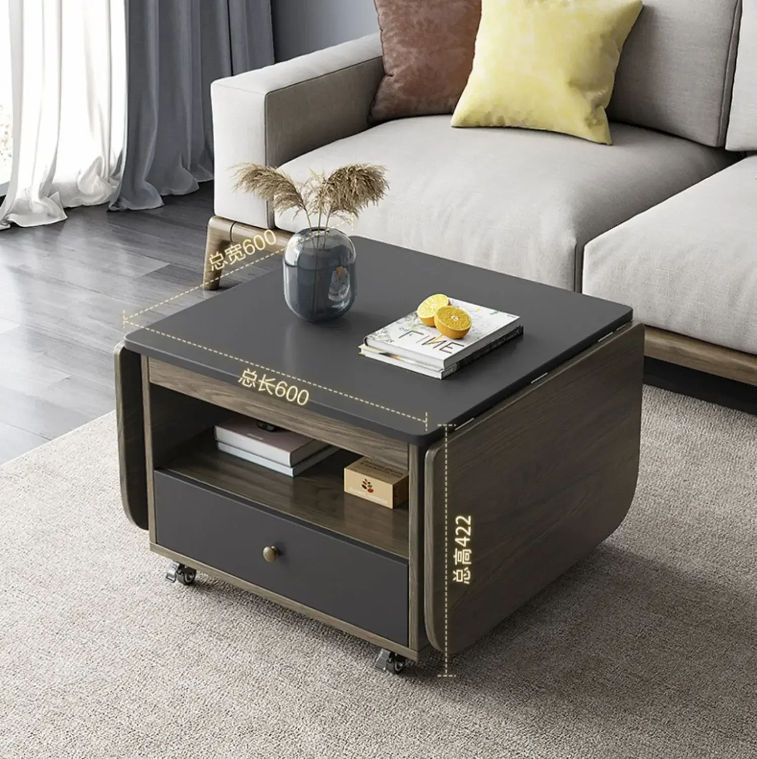 A Folding coffee table dining table dual-purpose simple modern creative multi-functional movable furniture