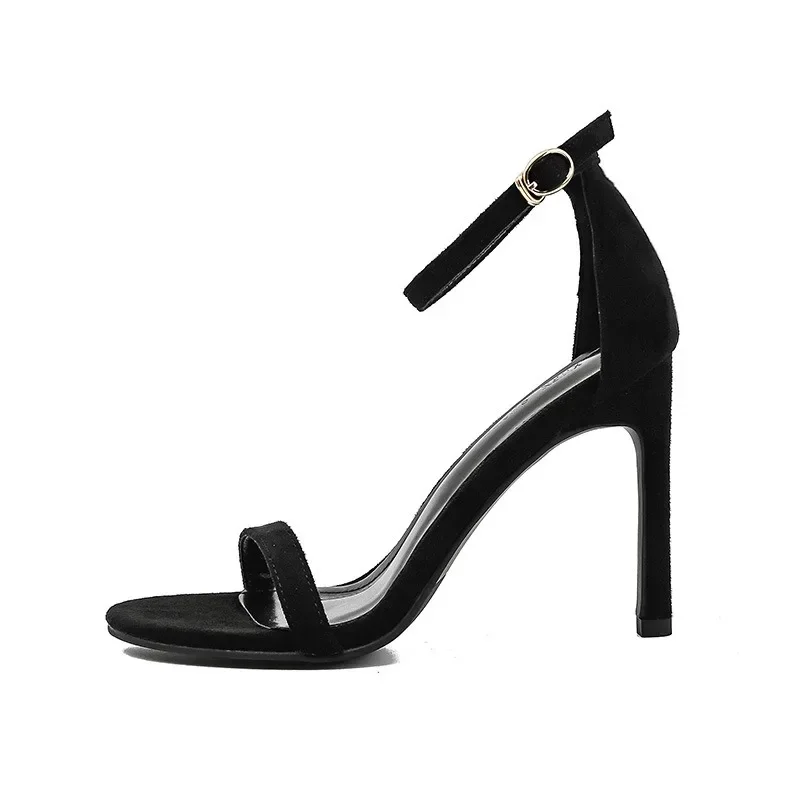 Women Sandals Silver High Heels Leather Peep Toe Pumps Woman Party Shoes Plus Size 33 42 2024 Spring Summer Fashion New
