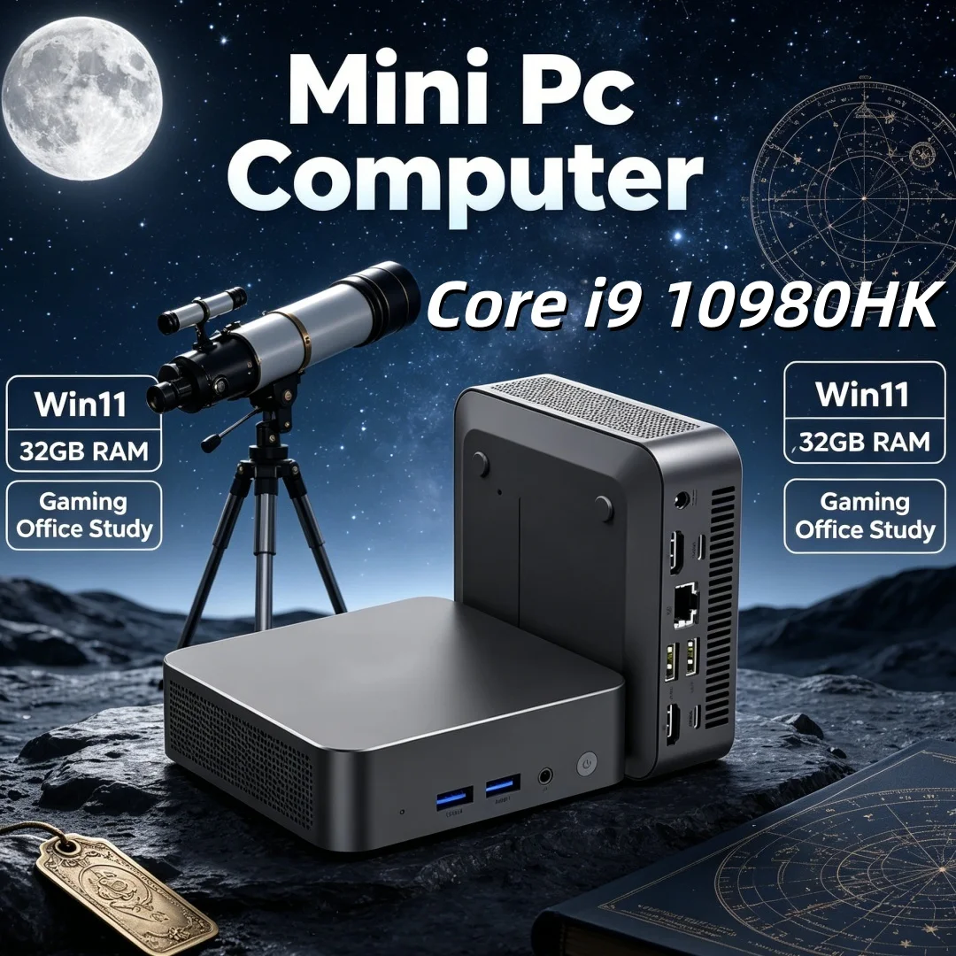 

Top Grade Ultra Clear 4K HD MINI Computer Core I9 10980HK Windows 11 Pro 32GB RAM 1TB 2TB SSD WIFI6 BT5.2 Elite Daily Study Offi