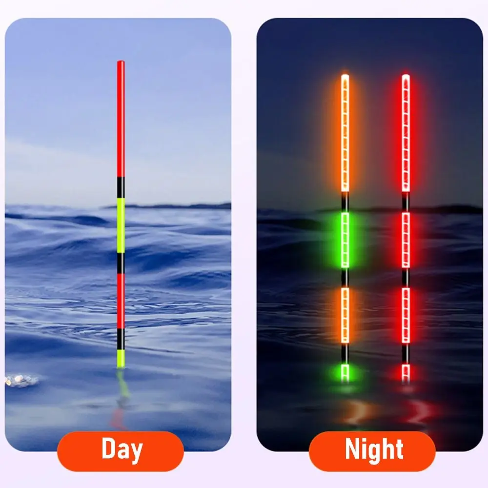 스마트 LED 낚시 플로트, 매우 민감한 리마인드 부표 중력 센서, 빛나는 전기 야간 낚시 스트로브, 긴 꼬리, 1 개