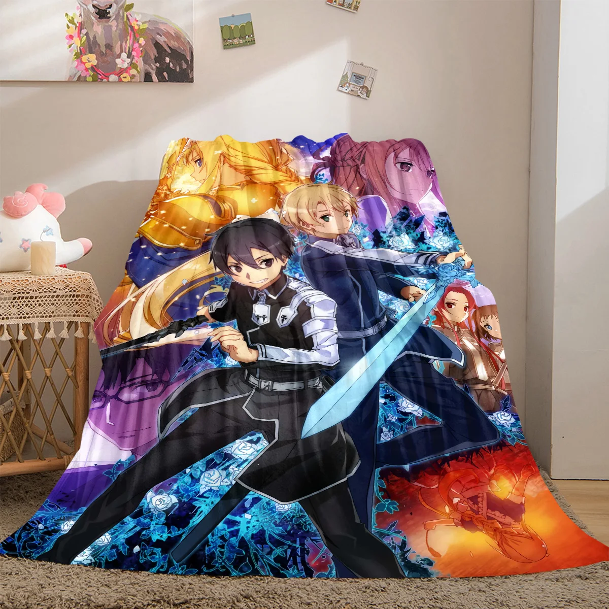 Home Textiles Online - Sword Art Online Selimut Flanel Lembut