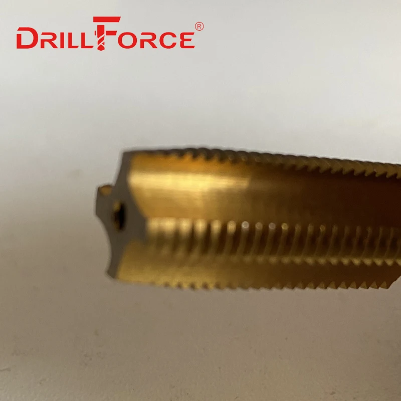 Drillforce Cobalt Left Hand Screw Thread Tap Drill Bits Titanium Straight Flute Metric M2-M30 Machine Tap For Stainless Steel