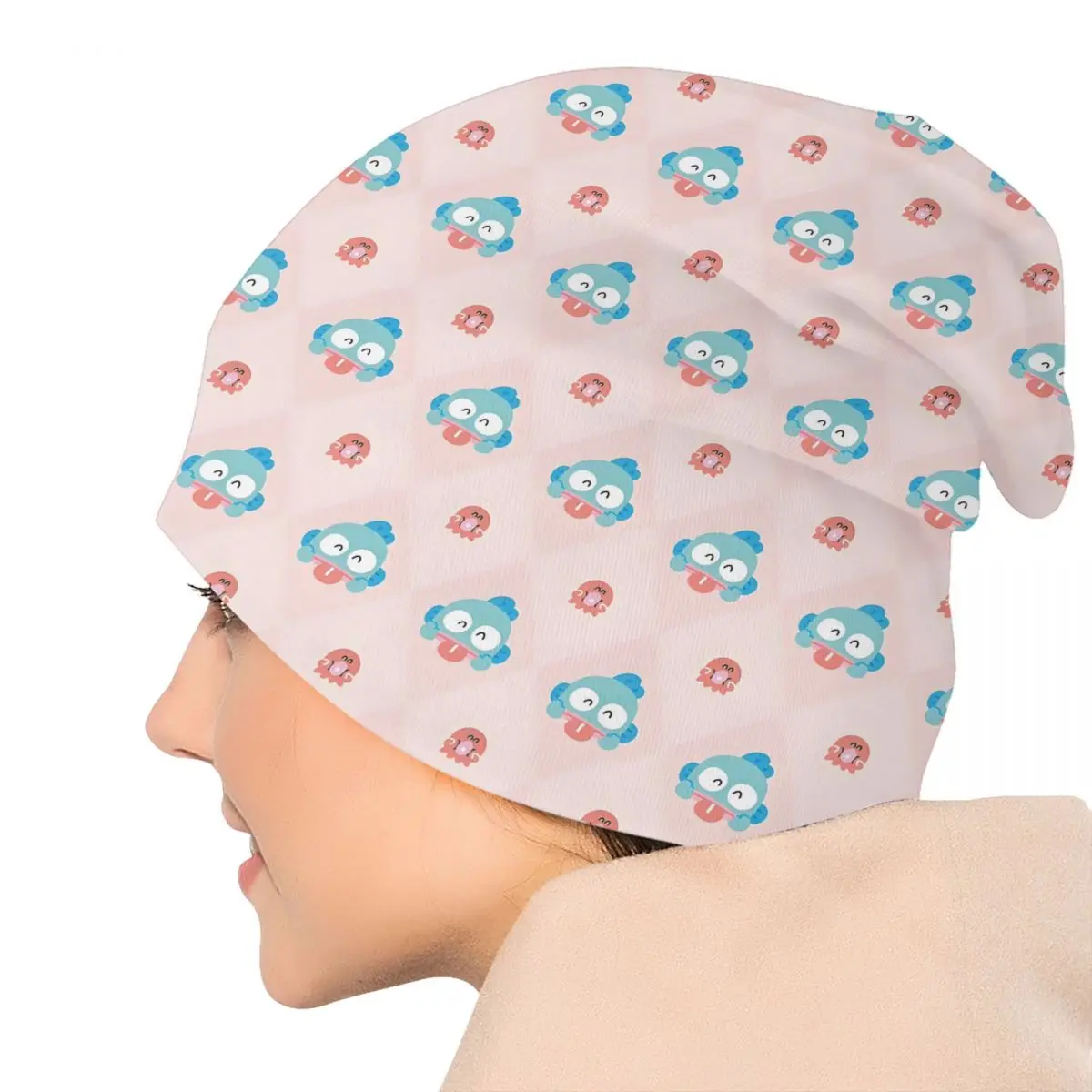 مخصص Hangyodon Skullies Beanies قبعات الرجال النساء للجنسين موضة شتاء دافئ محبوك قبعة مهرج الأسماك الكرتون أنيمي بونيه القبعات