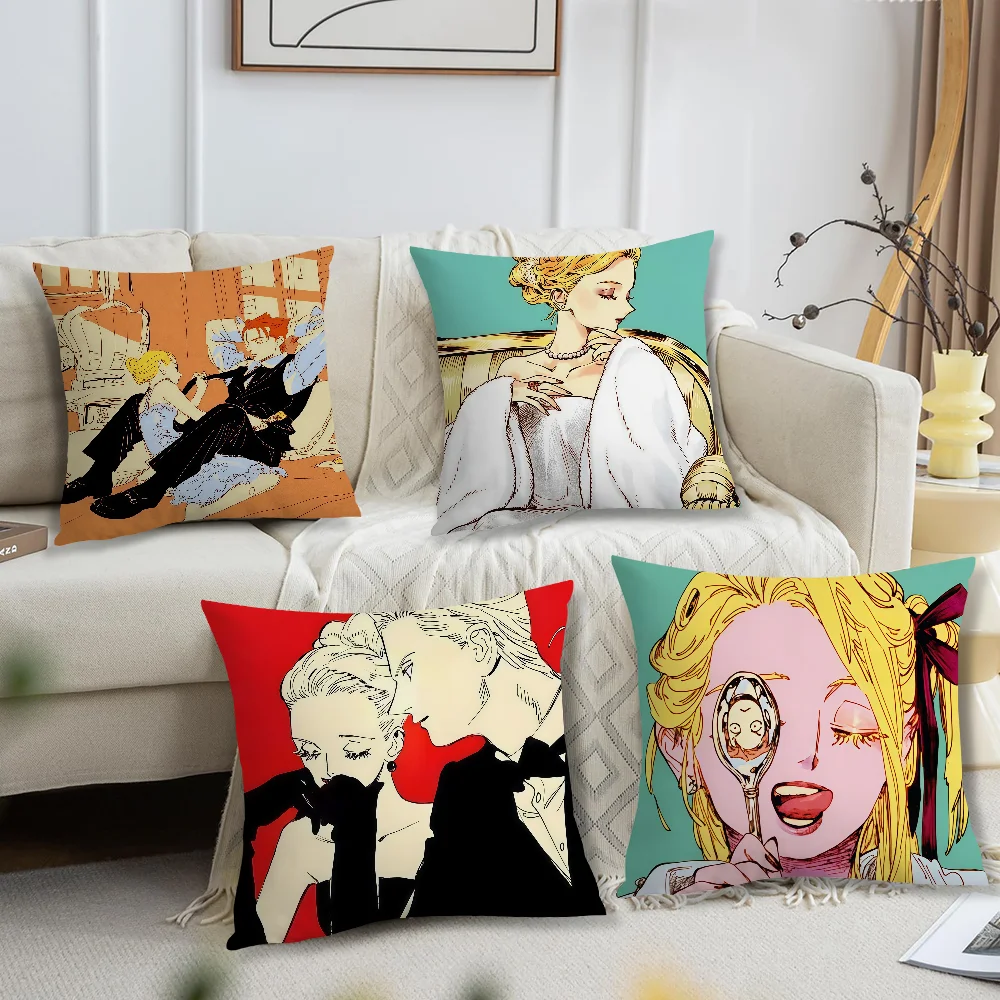 Vintage Manga V-Veil K-Kotteri E-Emma A-Aleksander Cushion Cover for Pillow Printing Sofa Decoration Car Room Office Simplicity