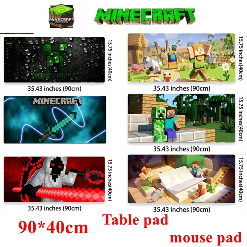 

2025 My World Mouse Pad Minecraft Mouse Pad Steve Creeper Sword Extra Large Game Computer Keyboard Pad Office Study Desk Pad Toy
