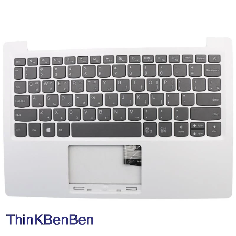 

KR Korean White Keyboard Upper Case Palmrest Shell Cover For Lenovo Ideapad 120S 11 11IAP Winbook S130 130S 11IGM 5CB0P23690