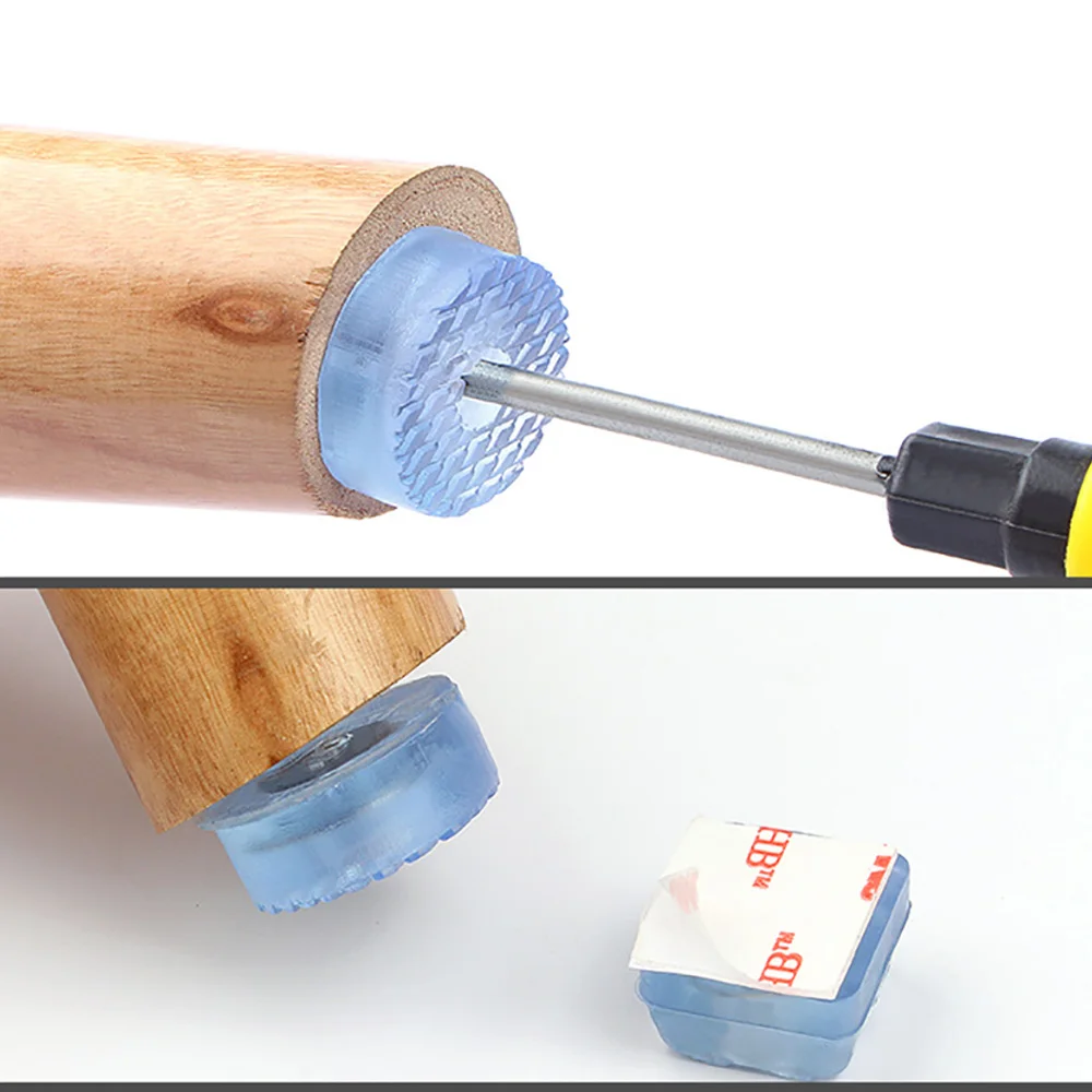 4 ชิ้นขาเฟอร์นิเจอร์ Pads เก้าอี้ขา Protector ฝาครอบรอบด้านล่าง Anti Slip ฟุต