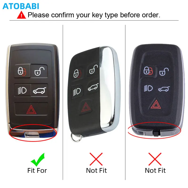 Aluminum Alloy Car Key Cover Bag For Land Rover Range Rover Sport Evoque Defender Discovery Jaguar Smart Remote Fobs Shell Cases
