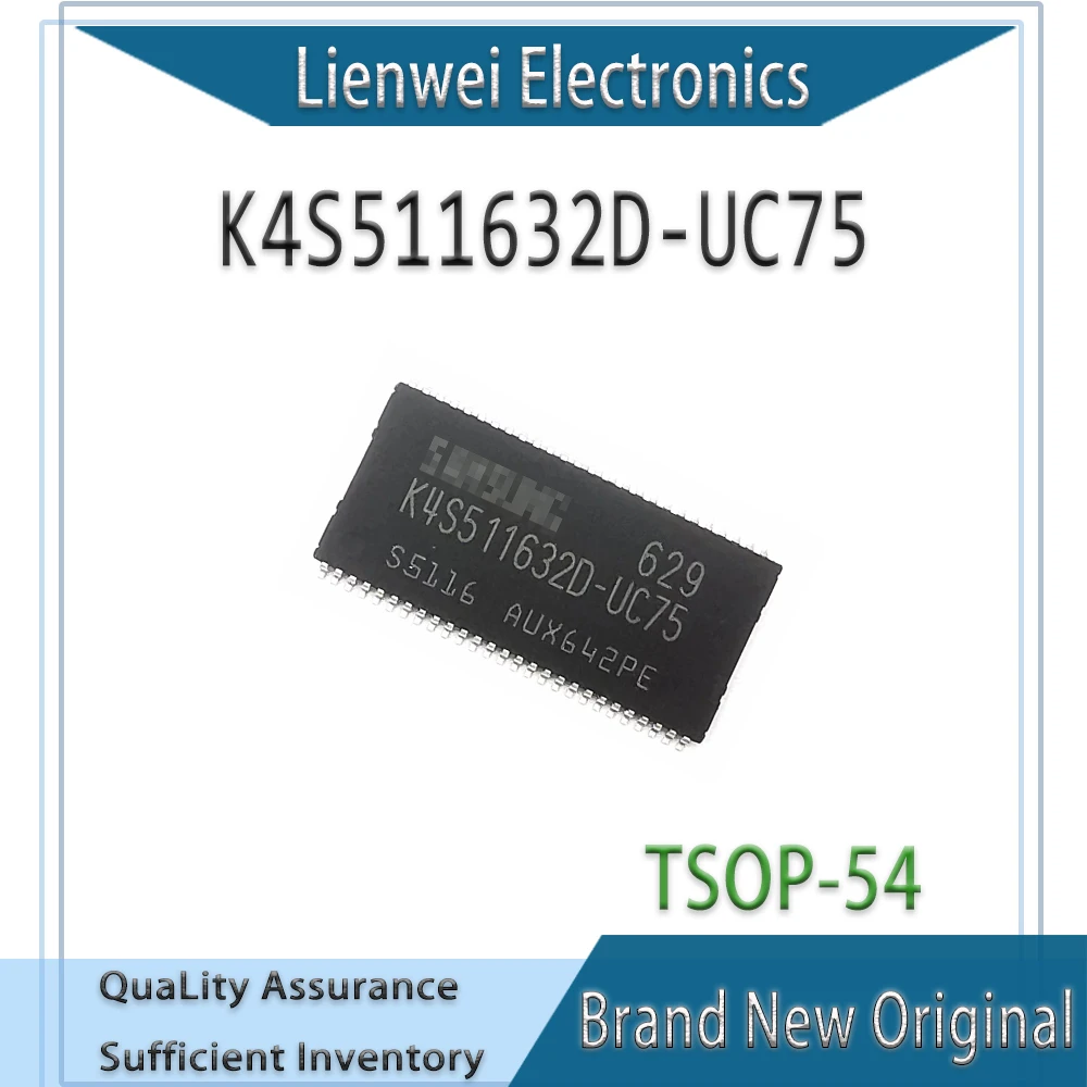 

100% New Original K4S511632D K4S511632D-UC75 64M SDRAM Memory IC Chipset TSOP-54