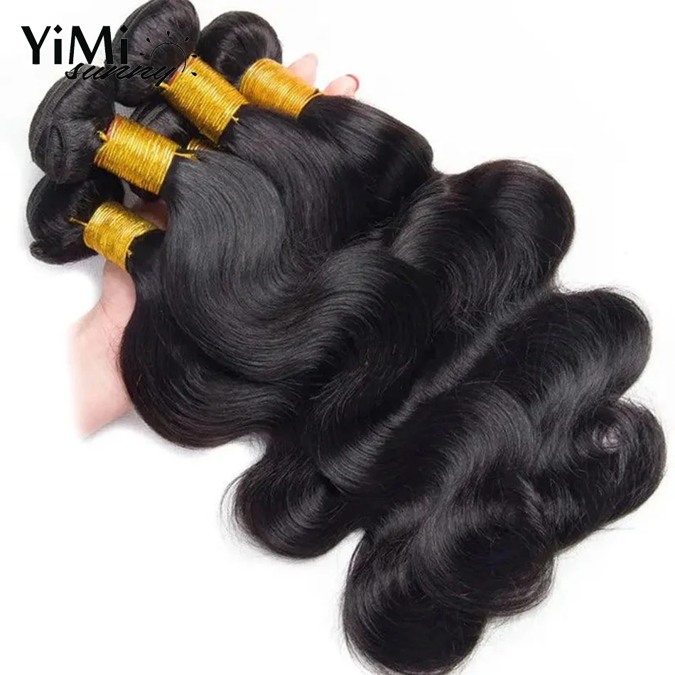 Bundles de vague de corps de Mongolie, cheveux vierges non transformés, 100% cheveux humains, offres de faisceaux de tissage, noir naturel, 12A, 4 faisceaux