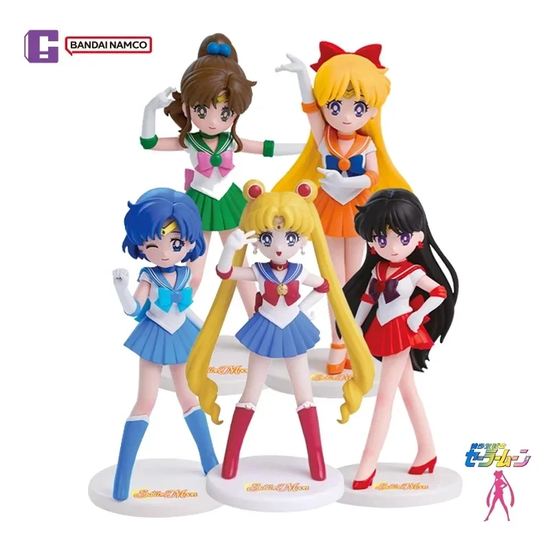 

Sailor Moon Action Figure Jupiter Mars Mercury Venus Q-version Figure Cute and playful toy gift Brand New Genuine pop