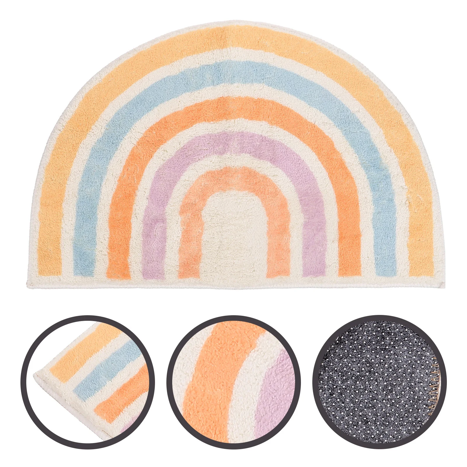 

Anti-Skid Rainbow Door Cartoon Home Floor Non-Skid Rug For Bathroom Entrance Toilet Mat Indoor Floor Carpet Water Absorption