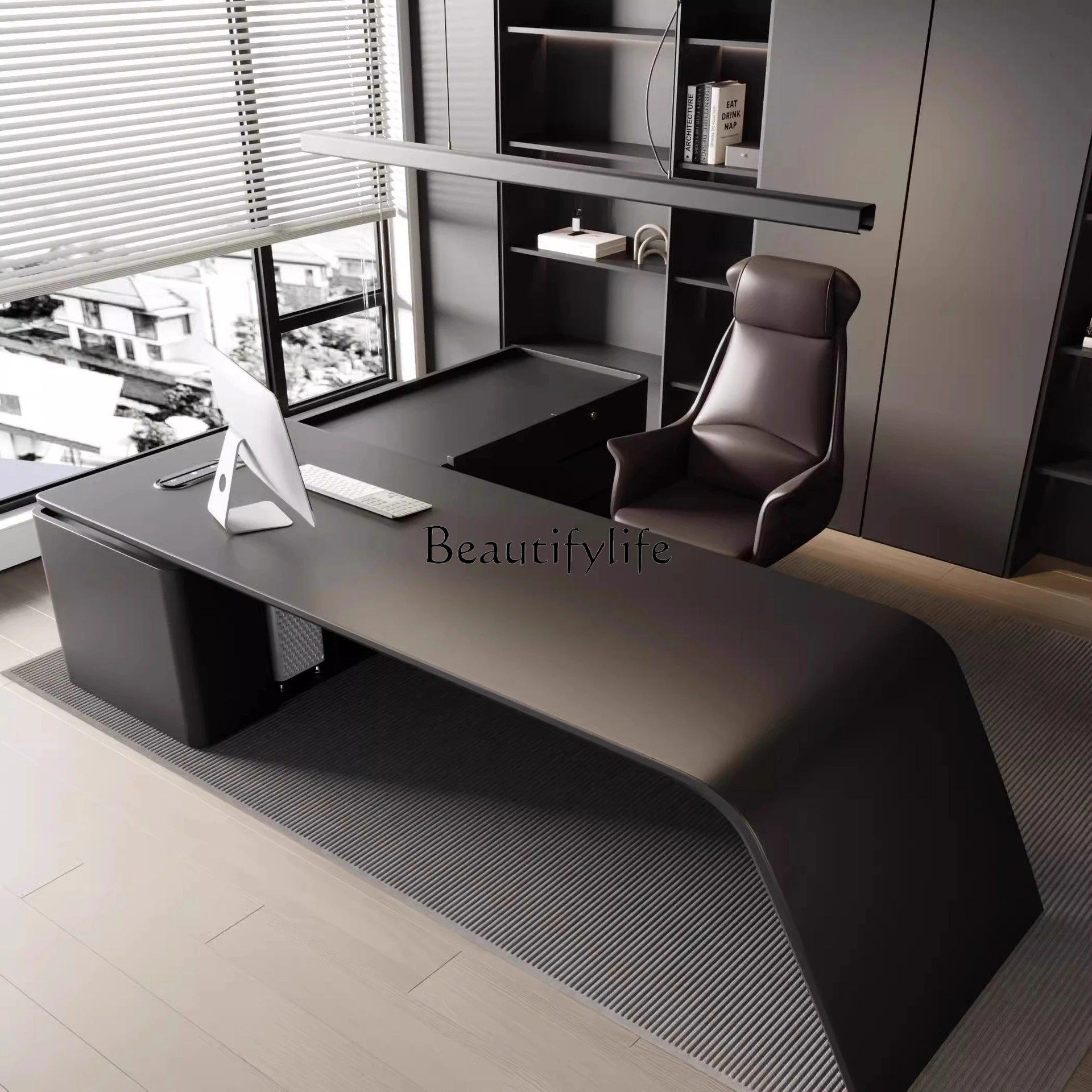 

1Matte paint boss president desk Darth Vader modern simple high-end designer high-end class desk