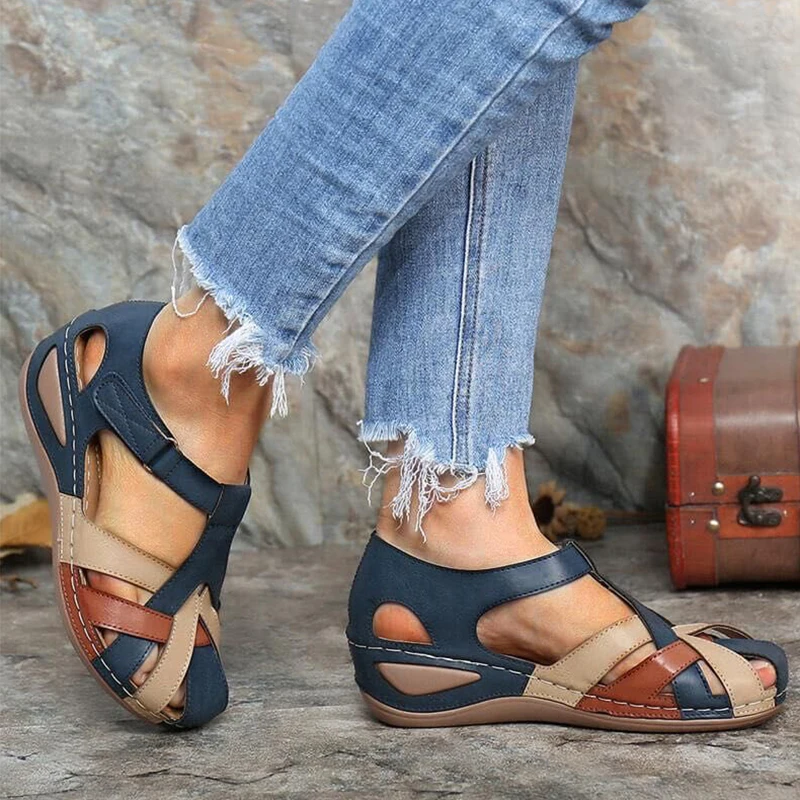 Shoes New Summer Women Adult Durable Shoes For Women Elegant Solid Color Wedge Female Women Sandals Footwear