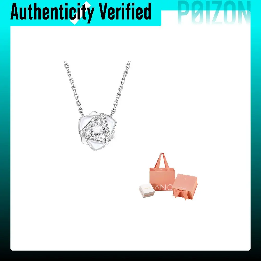 FANCI Rose Collection 925 Sterling Silver, Synthetic Cubic Zirconia, White Mother Of Pearl, Golden Butterfly Shell SN03429W001