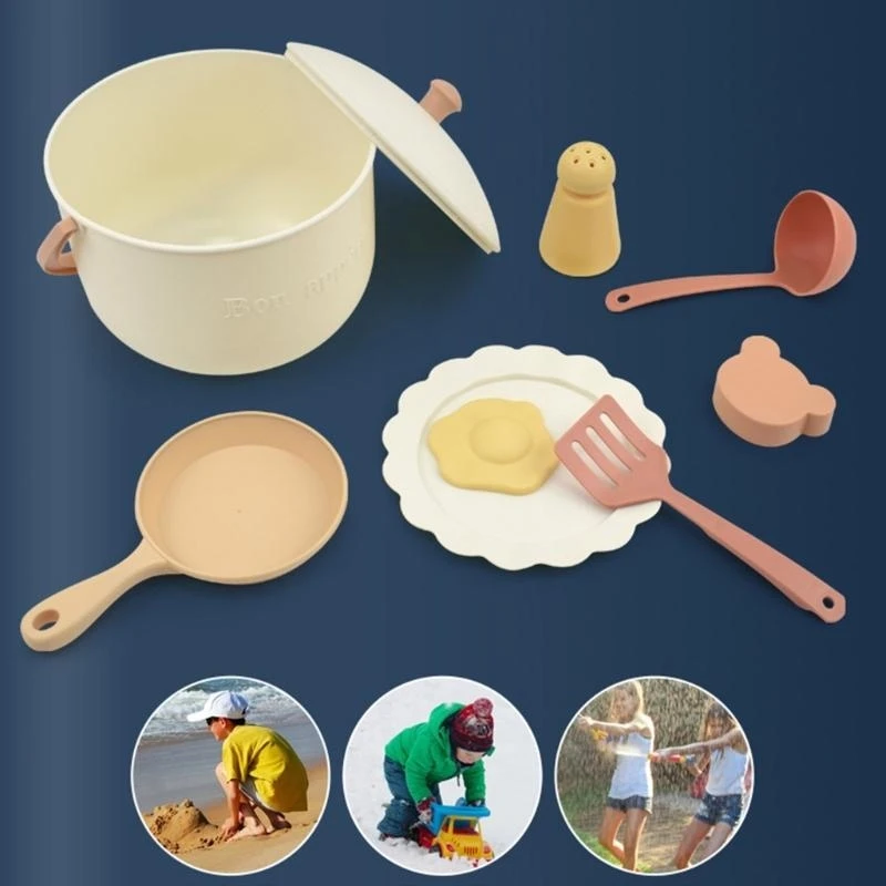 6/8 pezzi Set sabbia e acqua per bambini incoraggia creatività e il lavoro per i bambini