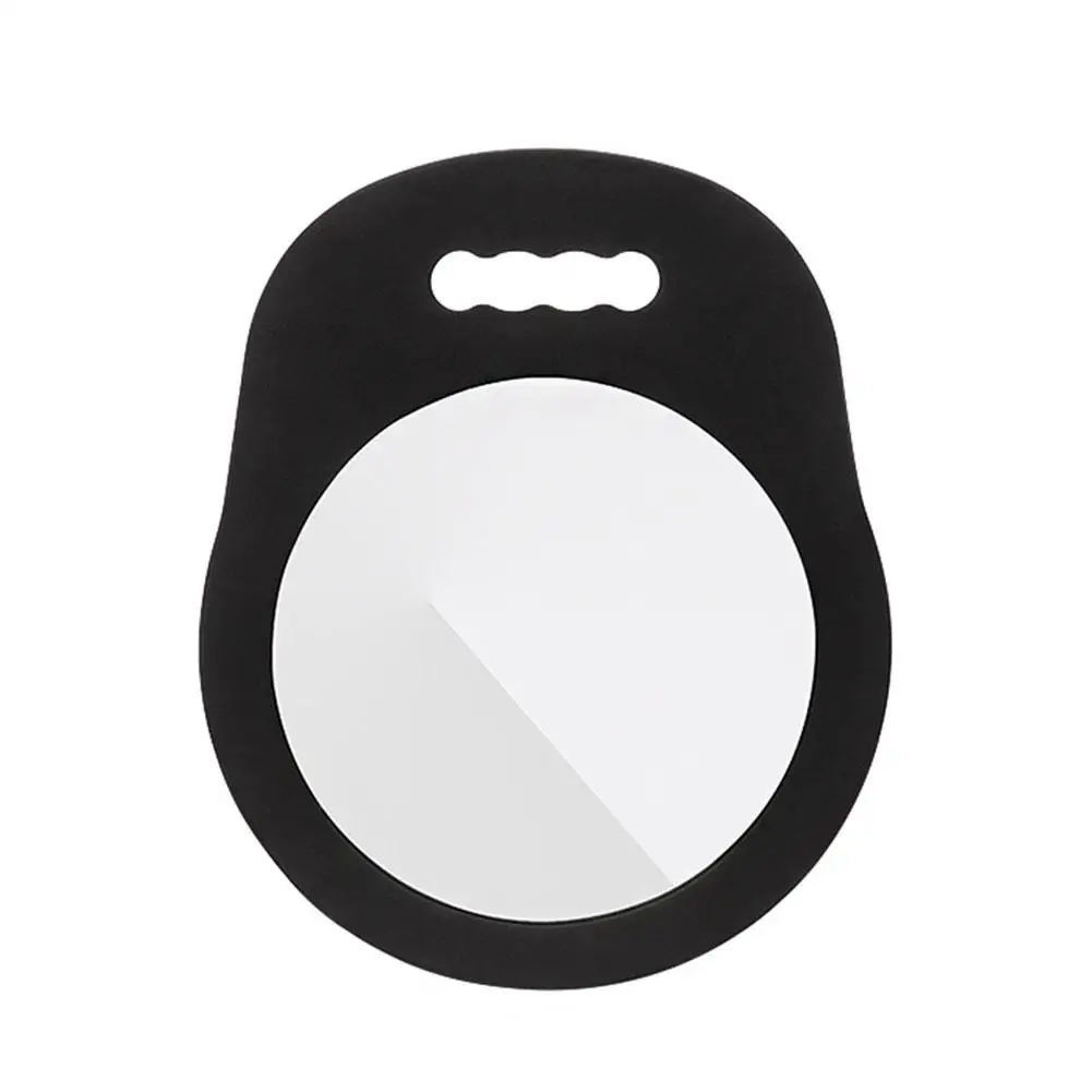 Specchio per parrucchieri tenuto in mano con manico rotondo quadrato specchio di bellezza in schiuma taglio di capelli da parrucchiere con barbiere intorno Anti-caduta Bla R6M5