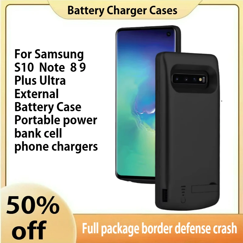 

For Samsung S10 Note 8 9 Plus Ultra External Battery Case Portable power bank cell phone chargers
