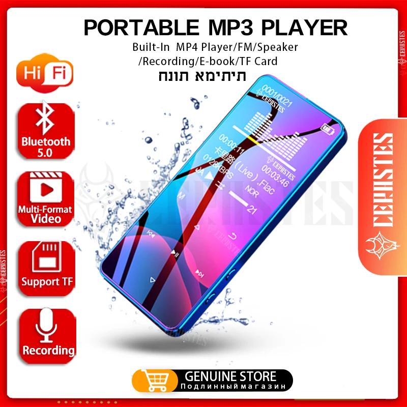 2023New MP3 Player Bluetooth 5.0 MP4 Player HiFi Lossless Music Player Portable Audio Walkman With FM/E-book/Recorder/Mp3 плееры