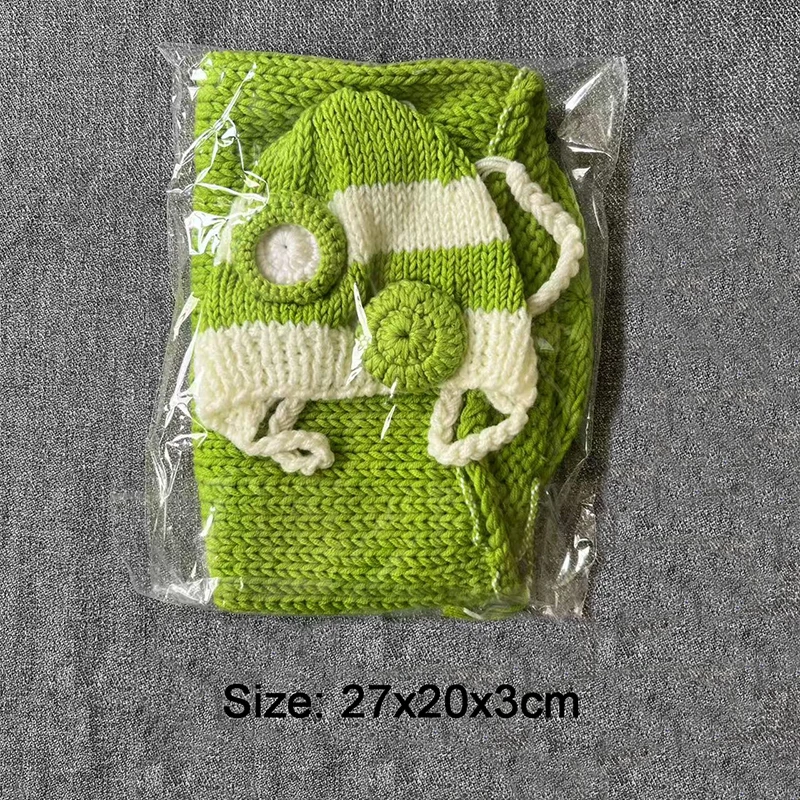 Newborn Photography Props Knit Swaddle Wrap with Hat Baby Photo Shoot Outfit Infant Cocoon Costume Bear Ear Cap Baby Shower Gift