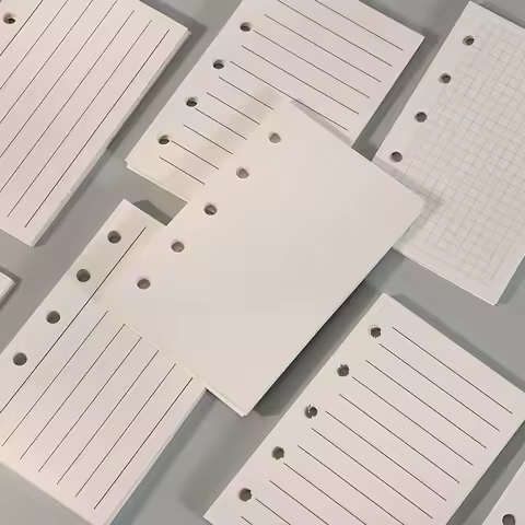 M5 40Sheet Loose Leaf Notebook Refill Spiral Binder Inner Page Weekly Monthly To Do Line Dot Grid Inside Paper Stationery